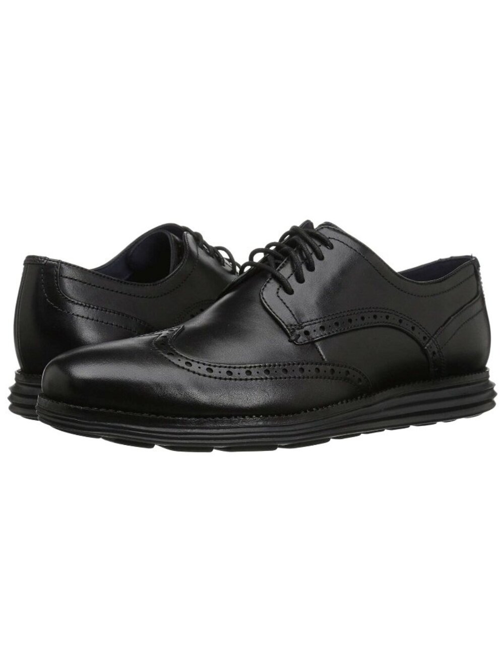 New! Cole Haan Øriginal Grand ShortWing Oxford Black LaceUp 8.5 M Leather DD40